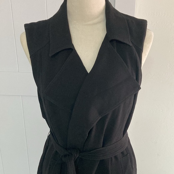 Halogen Sleeveless Black Wrap Dress, Medium - Picture 2 of 9